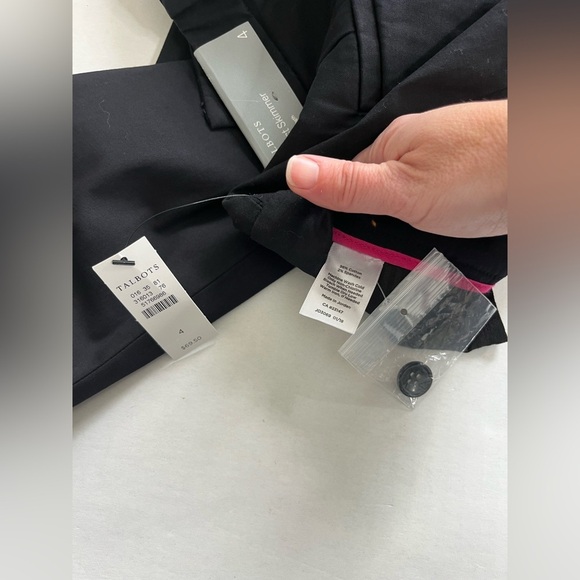 Talbots Perfect Skimmer Cropped Pants Size 4 Black New with Tags - Picture 4 of 10